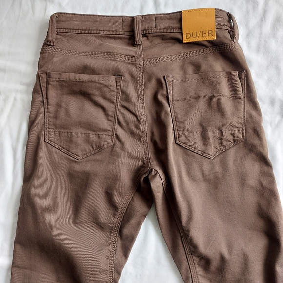DU/ER Duer No Sweat Slim Fit Stretch Pants Men's Kalamata Brown Size 29 - Picture 11 of 16